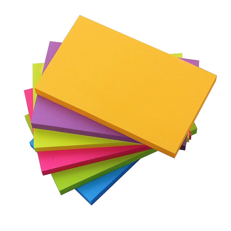 SIMONA Sticky Notes 3x5, 6 Color Bright Colorful Sticky Pad, 6 Pads/Pack, 70 Sheets/Pad, Self-Sticky Note Pads - Image 2